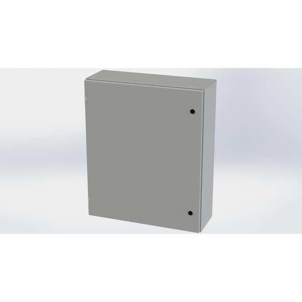 1/4 Turn Latch Electrical Enclosures, 36 in H, 10 in D, 30 in W, NEMA 3R, 4, 12, 13, Carbon Steel